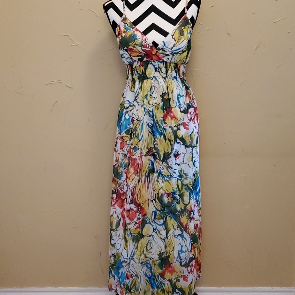 She's Cool Floral Maxi Dress Med